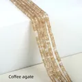 Strands of 2x4mm coffee agate flat cylinder beads for DIY jewelry making - 2x4mm Spacer Beads (Approx. 150 Beads/Strand) / Coffee Agate