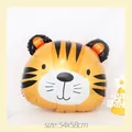 Cute cartoon tiger head foil balloon for kids birthday animal theme party decor 54x58cm - SL Korean Tiger Head
