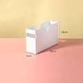 Minimalist white plastic storage box with handles in 30x9x18cm size for organization - Straight Dual-Handle Box - Small (4448)
