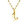 Minimalist gold stainless steel necklace with Capricorn constellation zodiac pendant - Capricorn-Gold