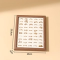 Wooden frame jewelry display tray for 50 rings with 23.8x20x3cm dimensions - Beige Square 50 Slots