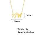 Minimalist gold butterfly necklace with letter N pendant, 45+5cm chain for women - Letter N