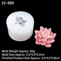 Succulent silicone mold 15-889 for fondant and resin DIY with size specifications - Transparent 15-889