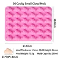 Moule en silicone rose à 36 cavités en forme de nuage pour bougies et pâtisserie - 36-Cavités Petit Nuage / Rose
