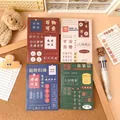 Mini portable notebook set with four pastel colors and multi-color ballpoint pen - Bright Future