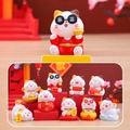Coffret de figurines Chat de la chance avec 8 modèles réguliers et 1 version cachée - Série Chat Bénédiction (0197) / Boîte Complète (Lot de 8)