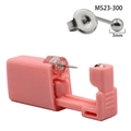 Pink disposable ear piercing gun with 3mm 316L stainless steel ball stud earring - 3mm Steel Ball (MS23-300)