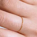 Minimalist ultra-thin frosted gold ring with textured sand finish in 18K gold plating - US 7 / Gold
