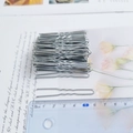 Épingles à cheveux en U argentées de 6 cm avec règle pour mesurer la taille - Épingle en U épaissie / 6cm (50 Pièces/Paquet) / Argent