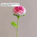 Pink gradient handmade crochet rose flower bouquet for Mother's Day and Valentine gifts - Gradient Pink Rose