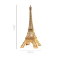 Golden Eiffel Tower model 25cm metal decorative statue with Paris engraving - Gold - 25CM Tower