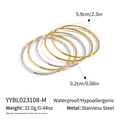 Detailansicht der 60 mm Edelstahl-Armreifen in Gold und Silber mit poliertem Finish - Innendurchmesser 5,9 cm / Zweifarbig Gold & Silber