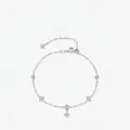 Elegantes S925 Sterling Silber Kleeblatt Armband mit funkelnden Zirkonia-Anhängern - 925er Silber / Silber