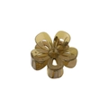 Elegant 7cm hollow amber brown resin flower hair claw clip with strong metal spring - Hollow Transparent - Olive Green