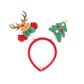 Christmas headband with festive reindeer and green Christmas tree spring decorations - TK43-1 Polka Dot Deer Head & Tree