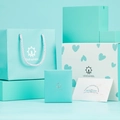 Lovewheel Ferris wheel jewelry gift box set in Tiffany blue with matching bag - Luxury 5-Piece Packaging Set