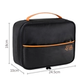 Black digital organizer bag with orange handle and dimensions 18x10x24.5cm - Single Layer Black