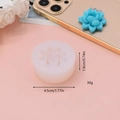 Lotus flower silicone mold for DIY candles and cakes, 4.5cm diameter with size markings - Mini