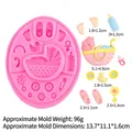 Pink silicone baby stroller and tiny feet fondant mold for DIY cake decorating projects - Pink