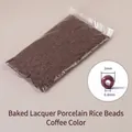 2mm coffee brown baked porcelain glass seed beads with 0.8mm hole for DIY jewelry making - Coffee 2mm