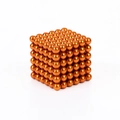 216 pieces of 5mm metallic orange magnetic balls arranged in a perfect 6x6x6 cube set - 5mm 216Pcs Metal Box / Orange