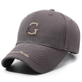 Cappellino da baseball grigio antracite con ricamo 3D e corona rigida strutturata unisex - Regolabile / Grigio