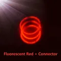 Set di bastoncini luminosi rosso fluorescente con connettori per bracciali e collane - Rosso