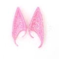 Pink sequin elf ears for cosplay and Halloween party, sparkling pointed latex ear accessories - 12CM OPP Bag / Upgrade Pink Glitter (12CM)