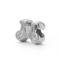 Silver stainless steel bicycle bead charm for DIY bracelet and creative jewelry making - Baby Carriage Steel Color