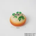 Realistic PVC fried bun keychain 5.5cm diameter with sesame and green onion details - PVC Pan-Fried Bun (Model Only)