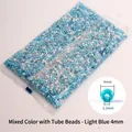 DIY 4mm light blue mixed seed and tube glass beads set for jewelry making and crafts - Light Blue Mixed 4mm with Bugle Beads