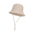 Sombrero de pescador térmico beige acolchado con correa cortavientos de invierno - Caqui