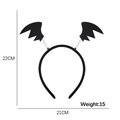 Halloween Fledermaus Haarreif mit schwarzen Federn für gruselige Party Dekorationen - Fledermausflügel (EE-Stil)
