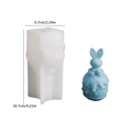 Osterhasen Ei Silikonform für Kerzen mit Maßen 10,7 cm Höhe und 5,7 cm Breite für DIY - Häschen mit Süßigkeiten / 10.7x5.7cm
