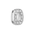 DIY silver rhinestone 10mm slide letter O charm with sparkling crystals for bracelets - Letter O / 10mm Full Drill Letter / Silver