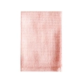 Pink waffle weave 100% cotton dish towel folded neatly on a clean white background - 35*35cm / Pink