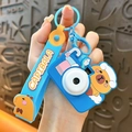 Adorable blue Capybara keychain featuring a rotatable camera design for bags and keys - Projection Camera - Blue