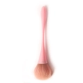 Pink gradient kabuki makeup brush with fluffy bristles and ergonomic plastic handle - Large / Large Pink Small Waist