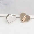 Detailed view of heart-shaped metal charms in silver and rose gold for DIY jewelry - C203-20mm Heart Buckle (Gold)