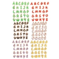DIY cartoon enamel letter pendants set in six vibrant colors for jewelry making - A-Z(26 Letters Set) / Black