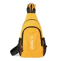 Zaino monospalla giallo versatile in tessuto Oxford con stampa O-TBOST e tasche a rete - Giallo