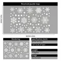 White Christmas snowflake static window stickers, 20x30cm festive glass decals - White Snowflakes K (20*30cm)