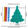 Grünes Weihnachtsbaum Silikon-Sensorikbrett mit bunten Stäben zur Stressbewältigung - Weihnachtsbaum / Grün