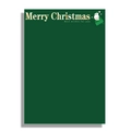 Dark green Christmas gift tag featuring Santa Claus illustration and festive greetings - Christmas Bronzing Type D Green (Santa Claus)
