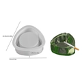 Moule en silicone triangulaire pour cendrier en résine DIY avec échantillon vert - Cendrier Triangle Rond - Base