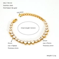 Vue détaillée du bracelet cœur en zircon plaqué or avec étiquettes de mesure précises - Style Zircone Coeur Blanc Pur (ZH1785-03)