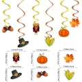 Set da 6 decorazioni a spirale per il Ringraziamento con misure di zucca e acero - Spirali del Ringraziamento Confezione da 6