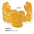 Gouden camelia roestvrijstalen open manchetarmband met gelaagd bloembladontwerp - SZ96 Gouden Armband