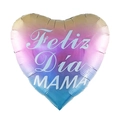 Heart-shaped gradient metallic foil balloon with Feliz Día MAMÁ text for Mother's Day - 18 Inch Dream Gradient Heart Happy Mother's Day (F3390)