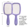 Lavender purple hollow vent hair brush for scalp massage and blow-dry styling - Purple + White